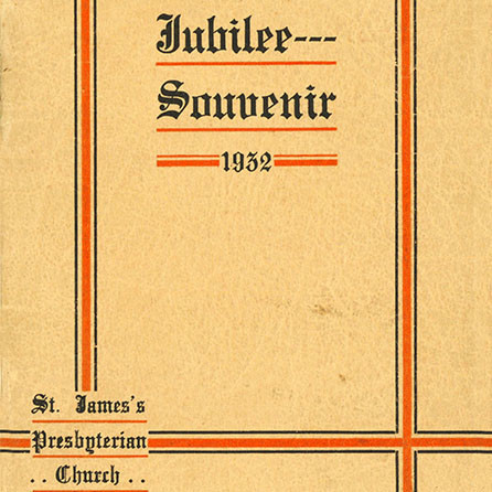 St. James's Presbyterian Church (Newtown), Jubilee Souvenir, 1932
