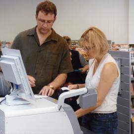 Self-issue machine at Karori Library