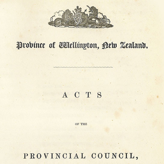 Acts of the Wellington Provincial Council, Sessions 13-28 (1865-1875)