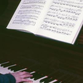Piano at the library
