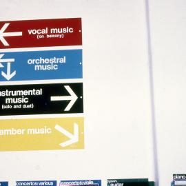 Music section signage