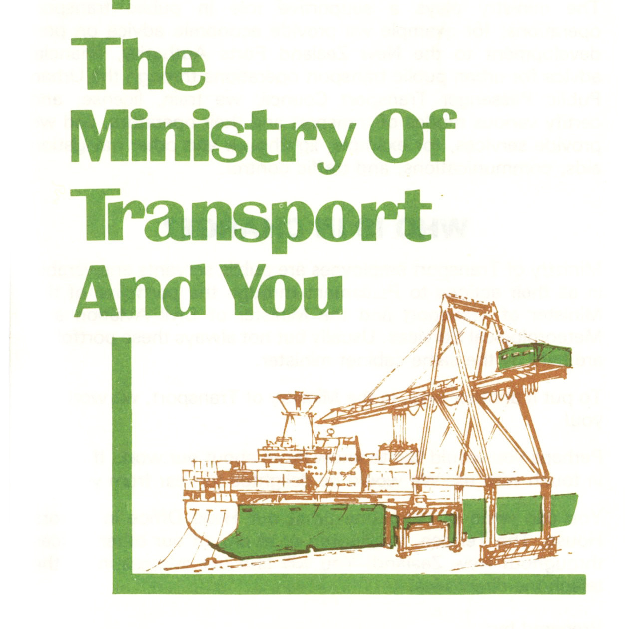 The Ministry of Transport and You