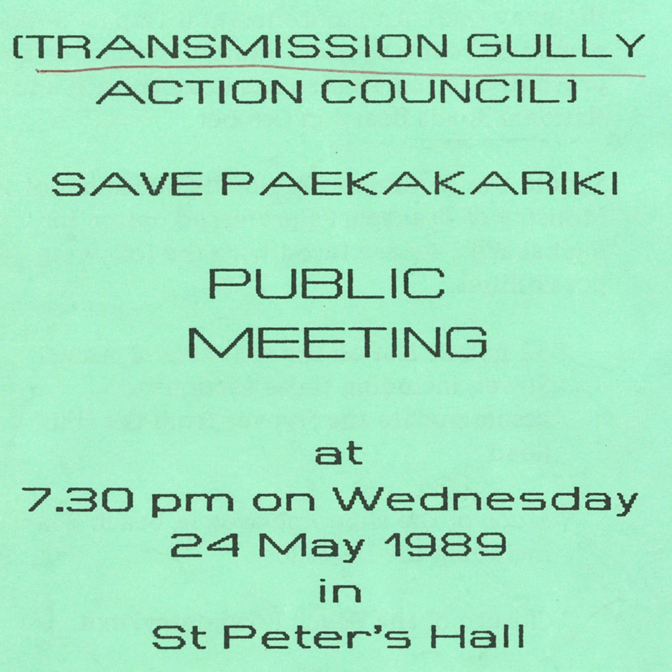 Save Paekakariki : Public Meeting