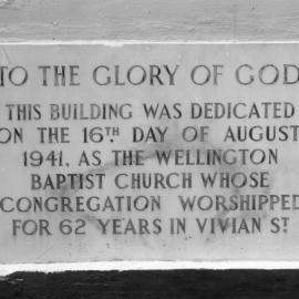 Wellington Baptist Church, Boulcott Street