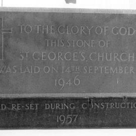 Saint George's Church Foundation Stone, 44 Ferry Street, Seatoun