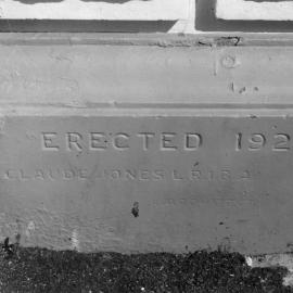 Foundation stone for the National Bank, 192-194 Cuba Street