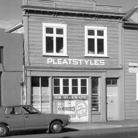 Pleatstyles, V.B. Giles Ltd, 167 Taranaki Street