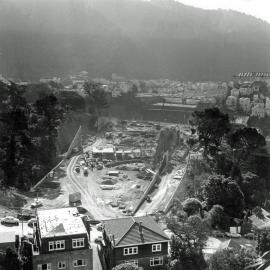 Wellington Urban Motorway under construction
