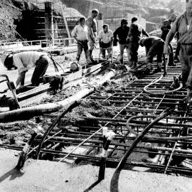 Motorway construction workers