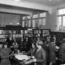 Lending department of the original (1893) library building