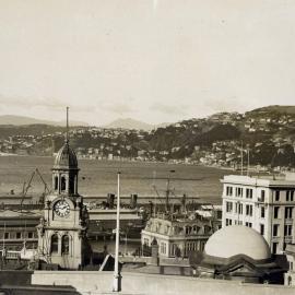 View across the city to Oriental Bay
