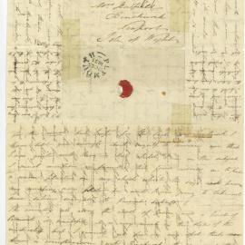 Letter from Octavius Hadfield to his mother, Amelia Caroline, October 1833