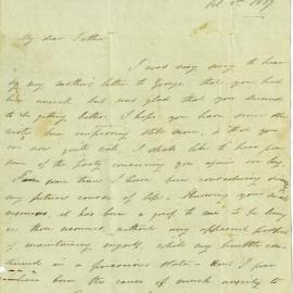 Letter from Octavius Hadfield to his father, October 1837