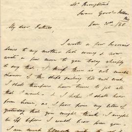 Letter from Octavius Hadfield to his father, January 1838