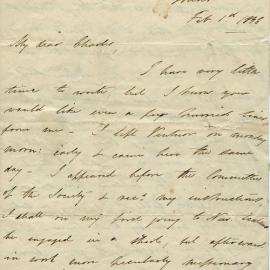 Letter from Octavius Hadfield to his brother Charles, February 1838