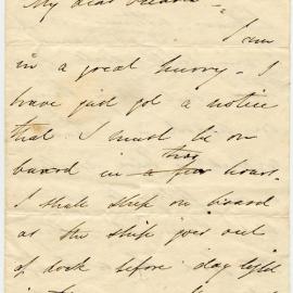 Letter from Octavius Hadfield to his sister Octavia, February 1838