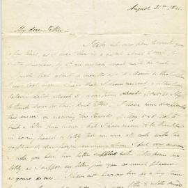 Letter from Octavius Hadfield to his father, August 1841