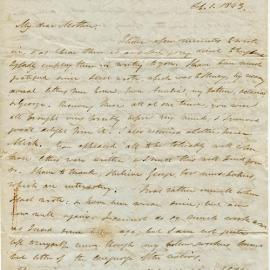 Letter from Octavius Hadfield to his mother, September 1843