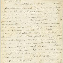 Letter from Octavius Hadfield to his mother, August 1845