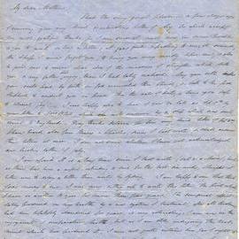 Letter from Octavius Hadfield to his mother, Amelia Caroline Hadfield, February 1849