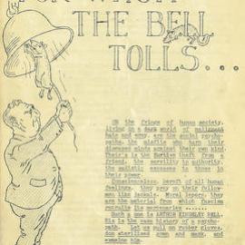 For whom the Bell tolls