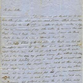 Letter from Octavius Hadfield to his mother, Amelia Caroline Hadfield, September 1849