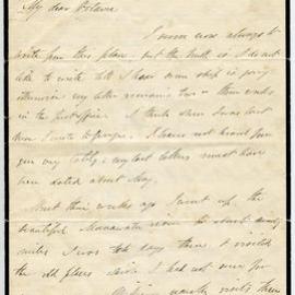 Letter from Octavius Hadfield to his sister Octavia, November 1852