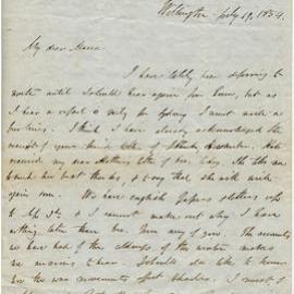 Letter from Octavius Hadfield to his sister Maria, July 1854