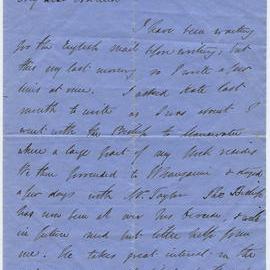 Letter from Octavius Hadfield to his sister Amelia, February 1860