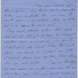 Letter from Octavius Hadfield to his sister Amelia, March 1860