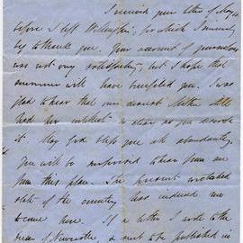 Letter from Octavius Hadfield to his sister Amelia, July 1860