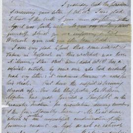 Letter fragment from Octavius Hadfield to his brother Charles, January 1861