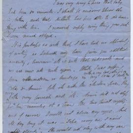 Letter from Octavius Hadfield to his wife Kate, January 1861