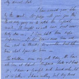 Letter from Octavius Hadfield to his wife Kate, February 1861