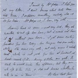 Letter from Octavius Hadfield to his wife Kate, February 1861