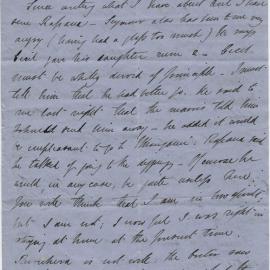 Letter fragment from Octavius Hadfield to his wife Kate, [1861]