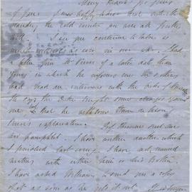 Letter from Octavius Hadfield to his brother Charles, April 1861