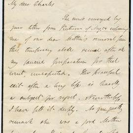 Letter from Octavius Hadfield to his brother Charles, November 1861