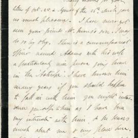 Letter from Octavius Hadfield to his brother Charles, January 1862