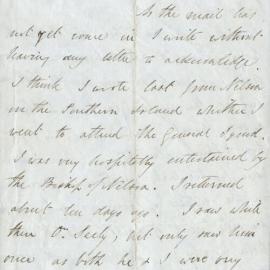 Letter from Octavius Hadfield to his brother Charles, March 1862
