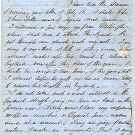 Letter from Octavius Hadfield to his brother Charles, October 1863