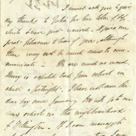 Letter from Octavius Hadfield to his sister Amelia, December 1863