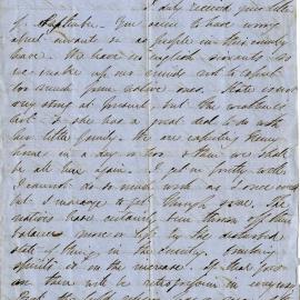 Letter from Octavius Hadfield to his brother Charles, December 1864