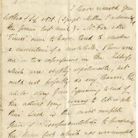 Letter from Octavius Hadfield to his brother Charles, January 1866