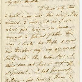 Letter from Octavius Hadfield to his sister Amelia, March 1866