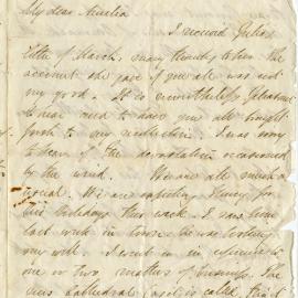 Letter from Octavius Hadfield to his sister Amelia, June 1866