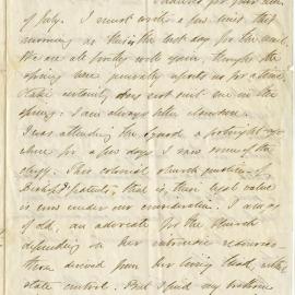 Letter from Octavius Hadfield to his sister Amelia, October 1866