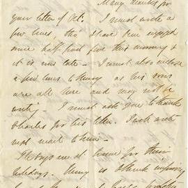 Letter from Octavius Hadfield to his sister Amelia, January 1867
