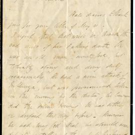 Letter from Octavius Hadfield to his sister Octavia, August 1867