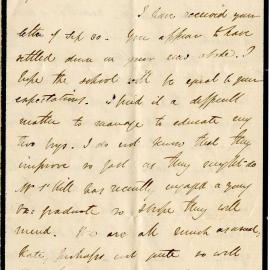 Letter from Octavius Hadfield to his brother Charles, December 1867